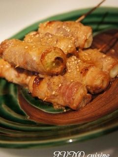豚肉のネギ巻き串焼き-レシピのメイン写真