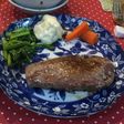 冷凍肉でミディアムレアステーキ