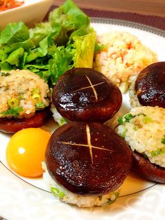 ●しいたけのつくね肉詰め風*ごはん詰め●-レシピのメイン写真