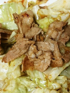 キャベツと豚バラの醤油とキムチ炒め-レシピのメイン写真