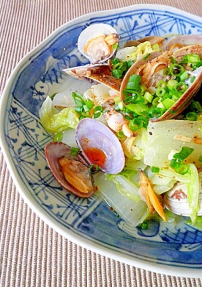 あさりと白菜のピリ辛蒸し-レシピのメイン写真