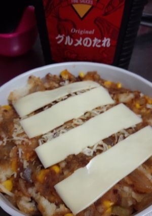 ヨシダソース様々ポテトとひき肉のチーズ焼-レシピのメイン写真