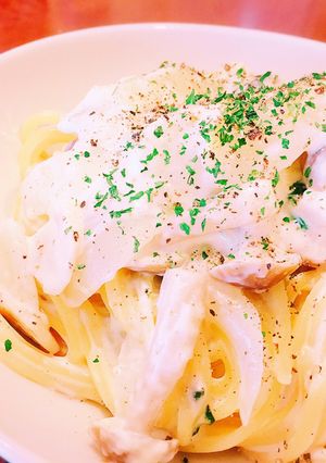 ほうれん草ときのこのクリームパスタ-レシピのメイン写真
