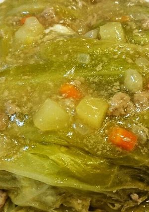 野菜たっぷり♪キャベツのミルフィーユ蒸し-レシピのメイン写真