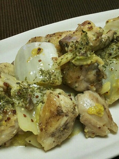 簡単おつまみ♪鶏肉と白菜のマスタード蒸し-レシピのメイン写真