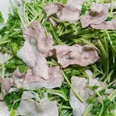 豆苗と豚バラの温サラダ-レシピのメイン写真
