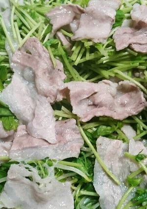 豆苗と豚バラの温サラダ-レシピのメイン写真