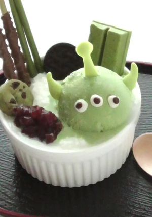 リトルグリーンメン抹茶パフェ-レシピのメイン写真