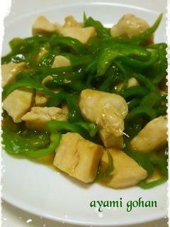 鶏肉の青椒肉絲風-レシピのメイン写真