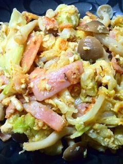 ダシダで、キャベツ炒め卵とじ(^^)-レシピのメイン写真