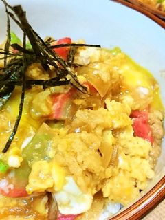 リメイク★節約【ふわふわ揚げ玉の玉子丼】-レシピのメイン写真