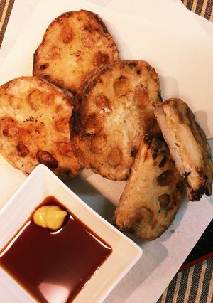 切って挟んで揚げるだけ♪蓮根のはさみ揚げ-レシピのメイン写真