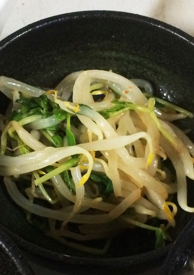 安い簡単美味しい！もやしと豆苗おひたし-レシピのメイン写真