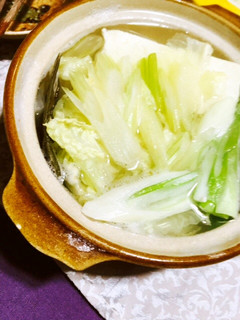 セロリと白菜の湯豆腐-レシピのメイン写真