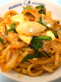 キムチが余ったら!豚キムチうどん!-レシピのメイン写真