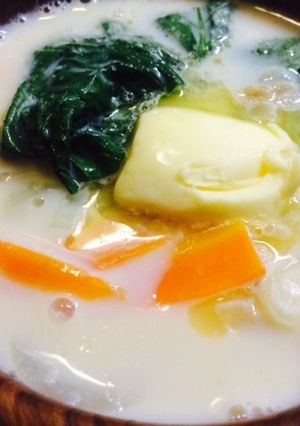 簡単わさび漬活用ほっこりスープ-レシピのメイン写真