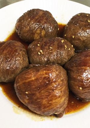 しゃぶしゃぶ用の牛肉で！肉巻きおにぎり-レシピのメイン写真