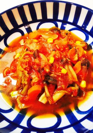 白菜とツナのシチュー風トマトスープ-レシピのメイン写真