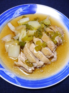 風邪予防!たっぷり葱と鶏肉のめんつゆ煮-レシピのメイン写真