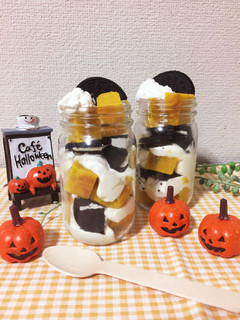 ハロウィンにも♪かぼちゃのジャーケーキ-レシピのメイン写真