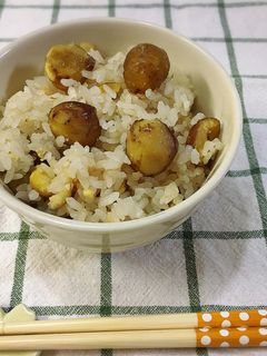 秋のごはん♪♪もちもちの栗ごはん-レシピのメイン写真