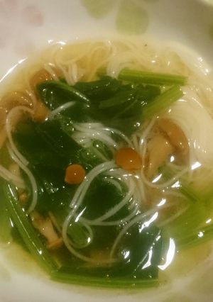 なめこの貝柱スープにゅうめん-レシピのメイン写真