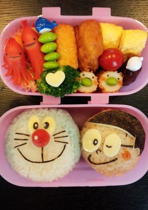 ドラえもん＆のび太弁当簡単おにぎり❤-レシピのメイン写真