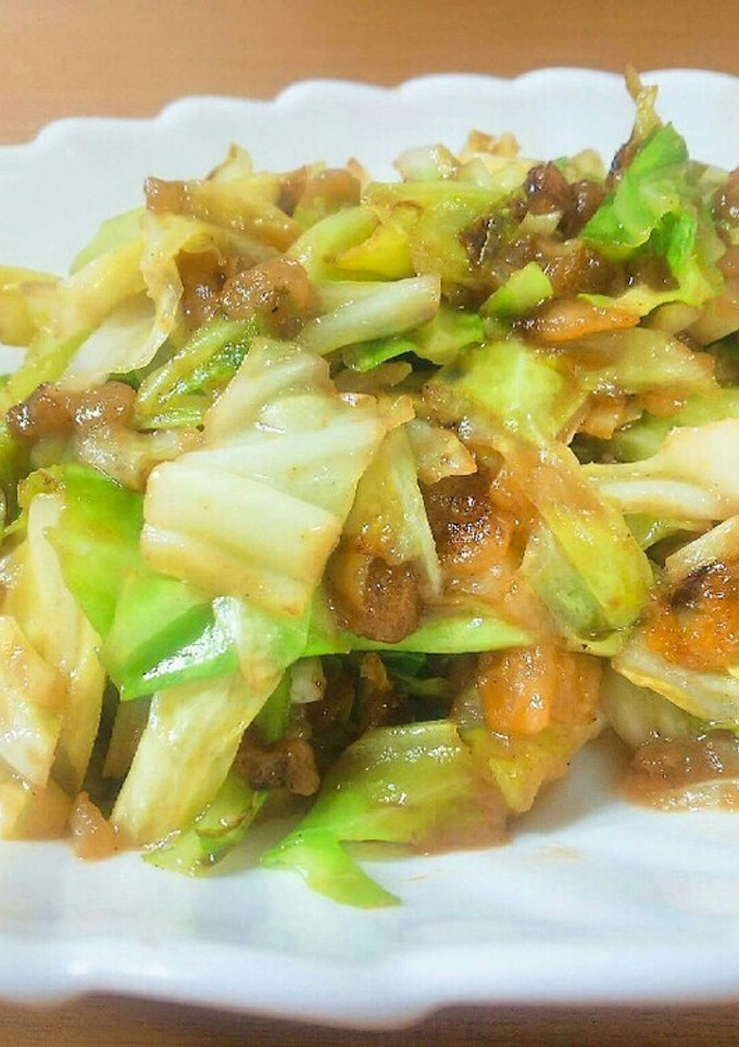 節約おかず！キャベツの揚げ玉炒め-レシピのメイン写真