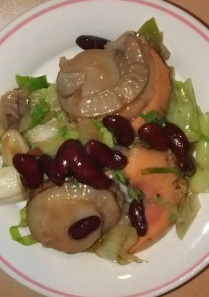 帆立とねぎとキドニービーンズ炒め-レシピのメイン写真