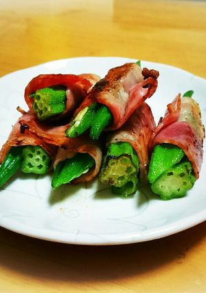 焼いてから巻く～ オクラのベーコン巻き-レシピのメイン写真