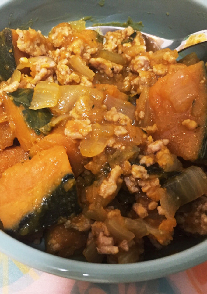 【簡単20分】ひき肉とかぼちゃの煮物-レシピのメイン写真