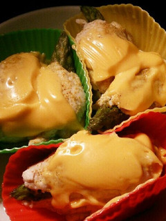 レンジで簡単カレーアスパラチーズささみ♪-レシピのメイン写真
