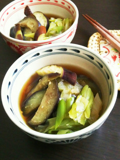 レンジで簡単♪あごだしで茄子と葱の煮浸し-レシピのメイン写真