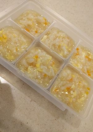 ☆離乳食☆卵と野菜のおじや（５倍粥）♪-レシピのメイン写真