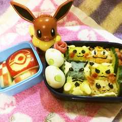 รูปของ ポケモンのキャラ弁当♪遠足のお弁当に。