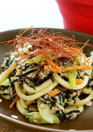 美味しくて簡単！すぐできる♪ひじきうどん-レシピのメイン写真