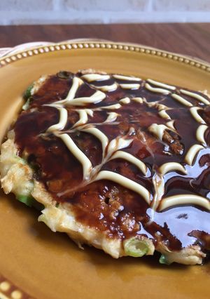 ダシダでヘルシー♪肉なしお好み焼き-レシピのメイン写真