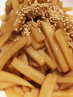 シャキシャキホクホク蓮根きんぴら-レシピのメイン写真