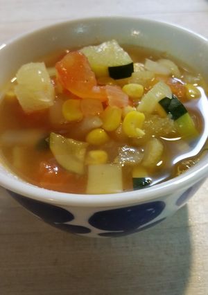 朝スープ♪トマトとコンソメ♪有り合せ野菜-レシピのメイン写真