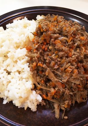 ひき肉と野菜のうま味丼 #うちの-レシピのメイン写真