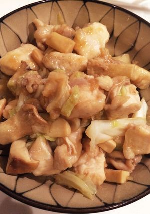 鶏胸肉とエリンギのガリマヨ醤油炒め-レシピのメイン写真