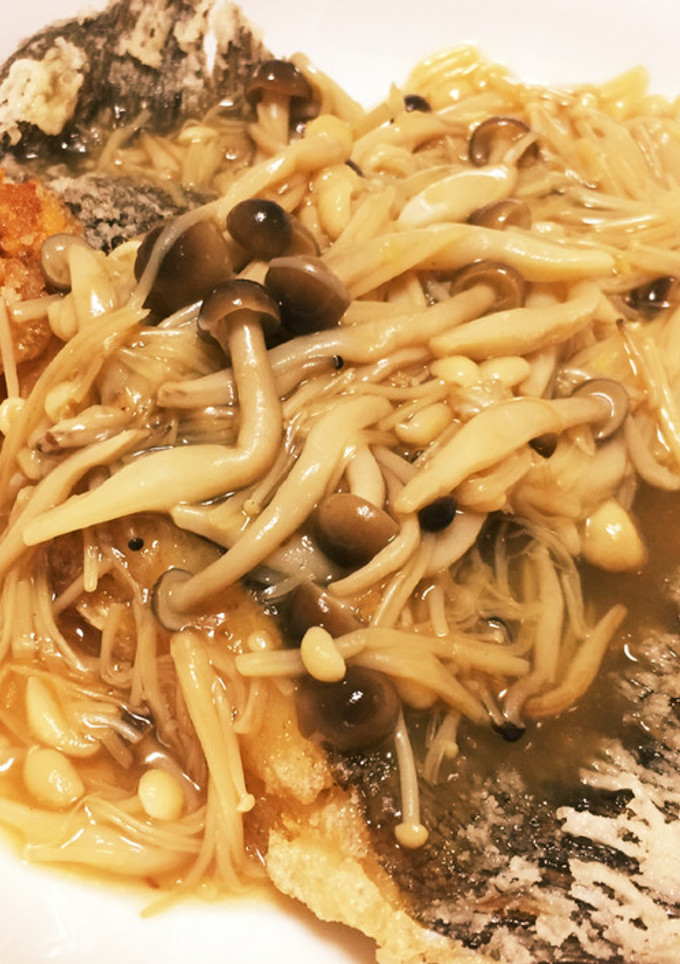 カレイ唐揚げのきの子あんかけ-レシピのメイン写真