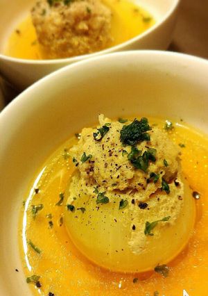 まるごと玉ねぎの肉詰めスープ♪-レシピのメイン写真