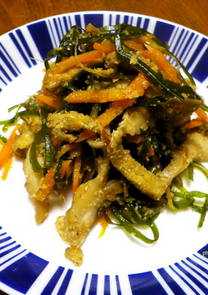 麺つゆで！簡単♪切り昆布と根菜の炒め煮-レシピのメイン写真