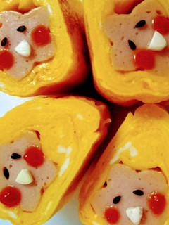 お花の魚二ソ卵焼き♪お弁当♪-レシピのメイン写真