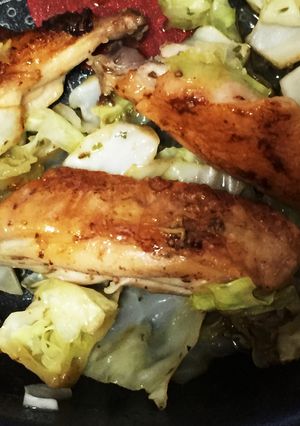 キャベツと手羽中の焼き物 簡単・時短-レシピのメイン写真