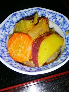 作りおきに薩摩芋と蒟蒻の味噌炒め-レシピのメイン写真