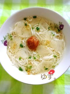 中華風♪簡単*梅おろしにゅうめん-レシピのメイン写真