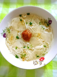 中華風♪簡単*梅おろしにゅうめん-レシピのメイン写真