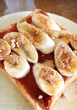 バナナきな粉トースト-レシピのメイン写真